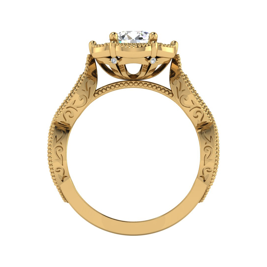 Amiyah Halo Engagement Ring